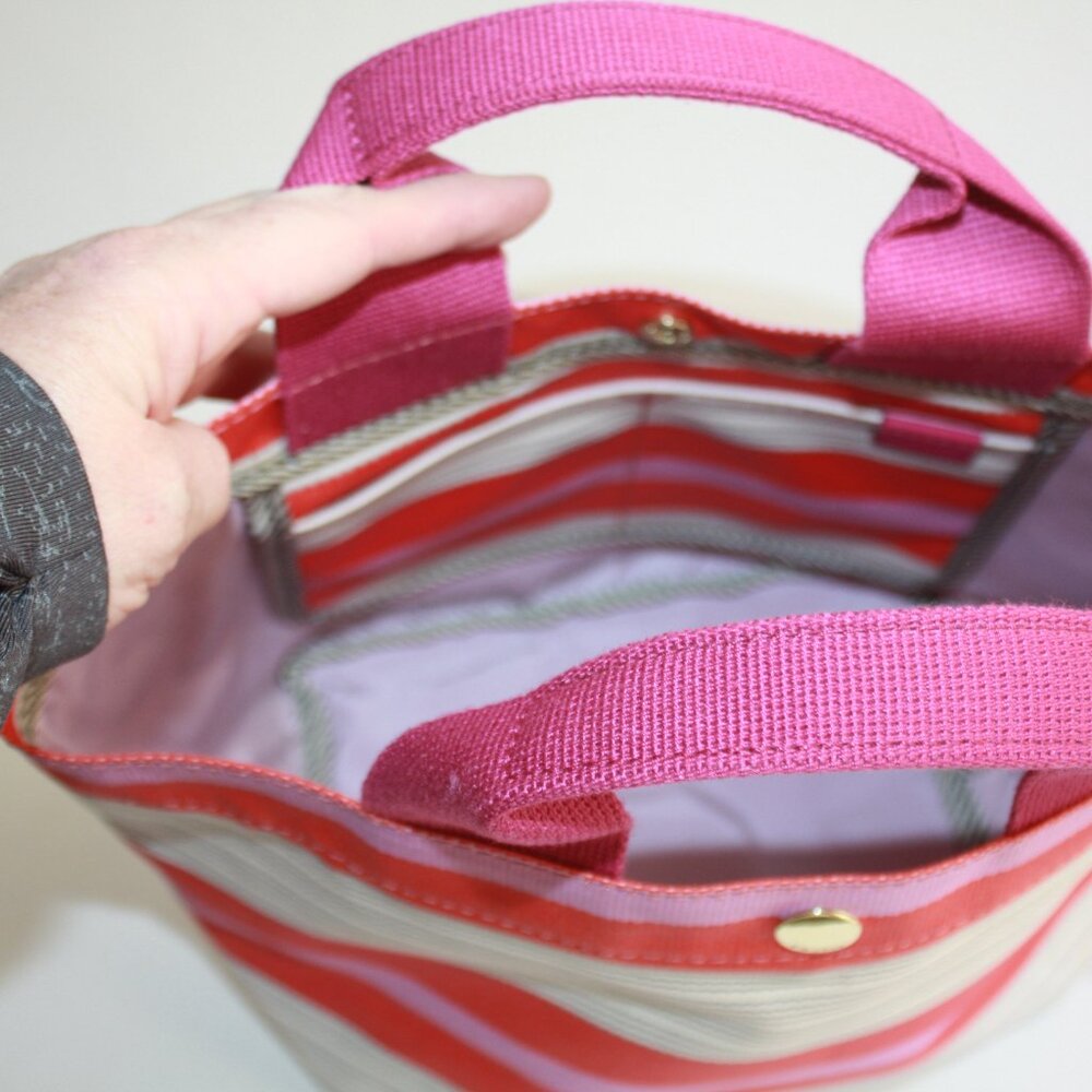 Authentic Fossil Keyper Tote Multicolor Striped C… - image 5